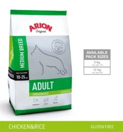 Arion Adult Medium Breed Kylling Og Ris 3kg.
