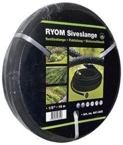 RYOM Siveslange Sort 1/2" M/Kobling 15M