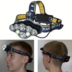 Pandelygte 600 Lumen Genopl. Hvid/rød