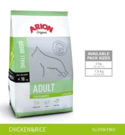 Arion Adult Small Breed Kylling Og Ris 3kg.